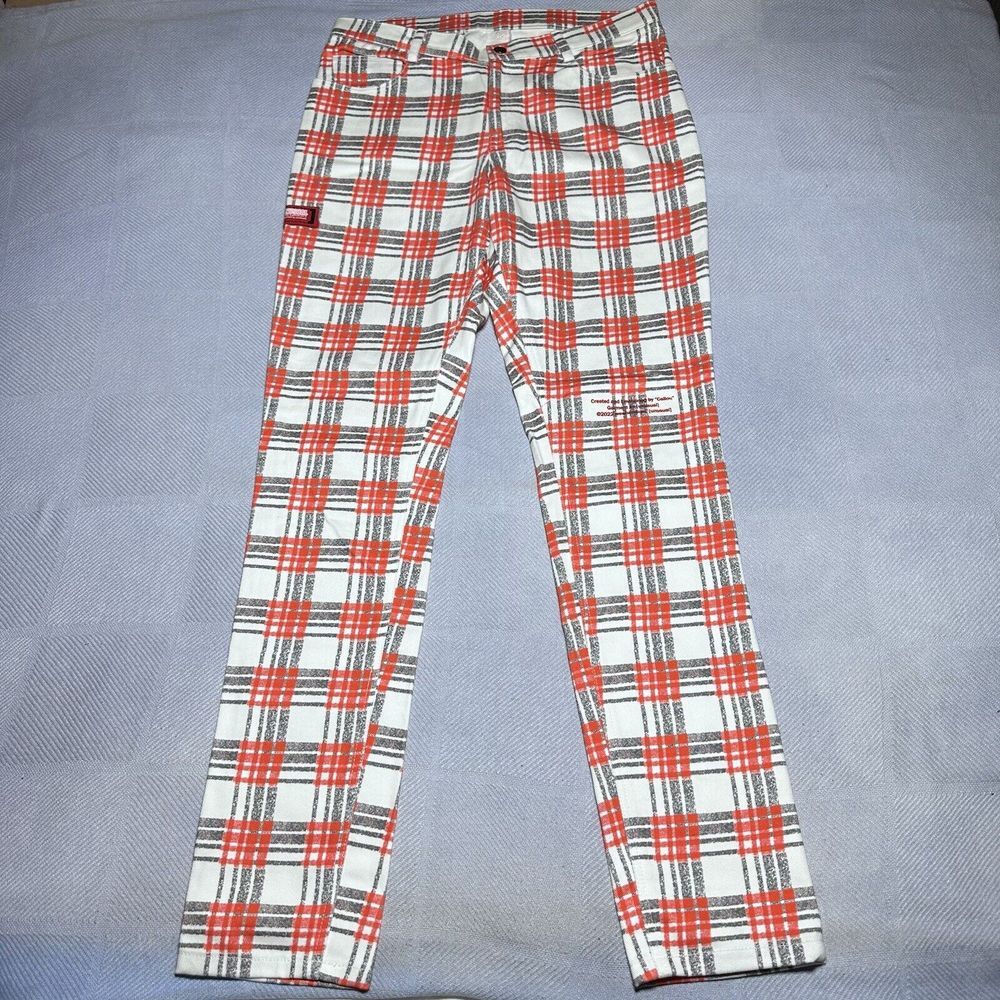 Wearunusual Unusual Abstract Plaid Wasted Youth Collection Pants‎ Men's 32x33.5